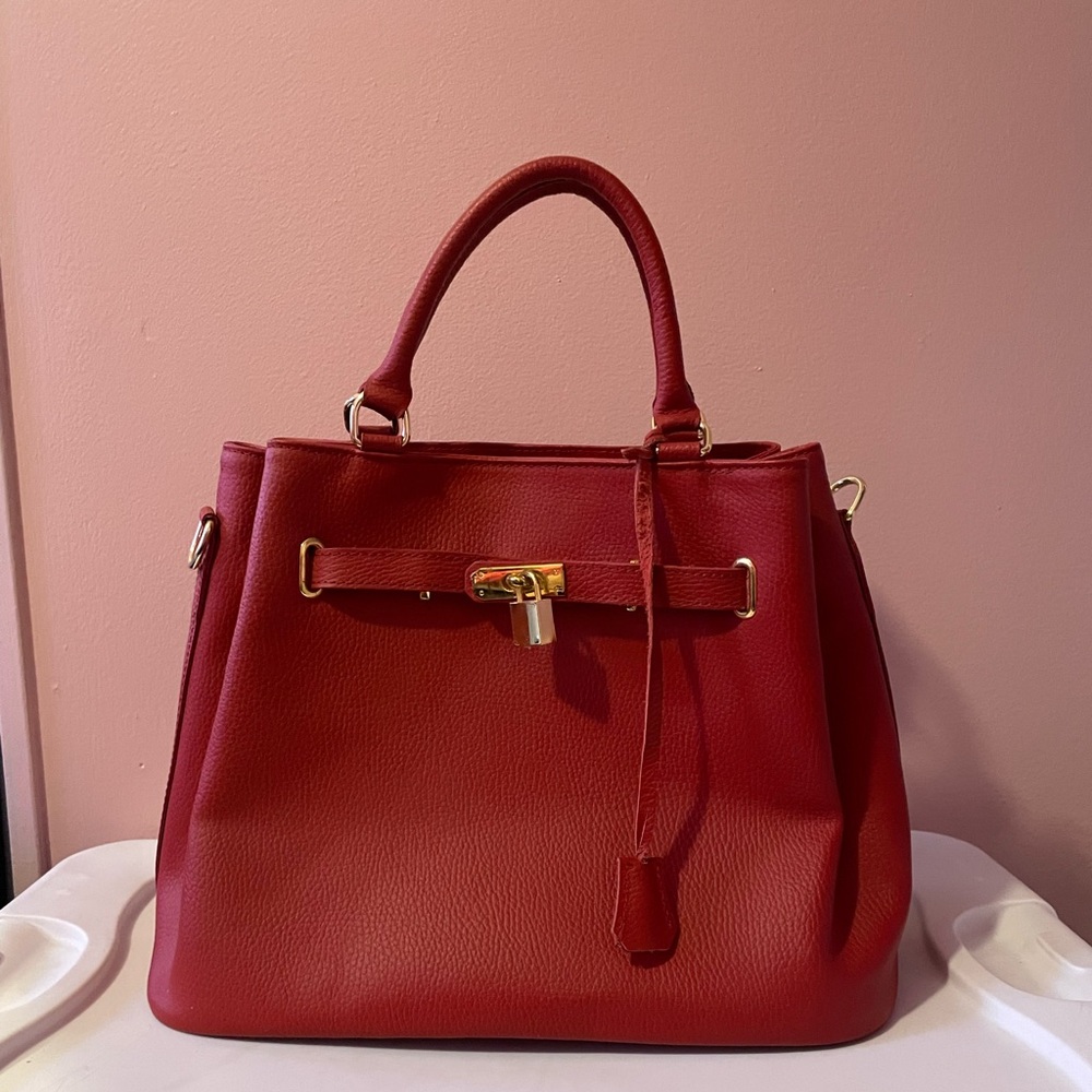 Bores and Pelle Red Tote bag